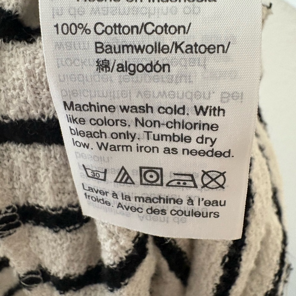 Madewell Black and White Tie-Front Tee - Picture 4 of 6